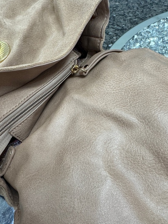 Moda luxs Suede Top-Handle Backpack Purse EUC